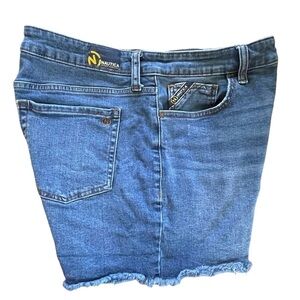 High Waisted Nautica Jean Shorts Cutoff Mom Jeans  Size 8 Waist 29 Stretch Denim